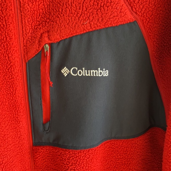 Columbia Omni Heat Full Zip Fleece - Red - Mens XL - Picture 3 of 6